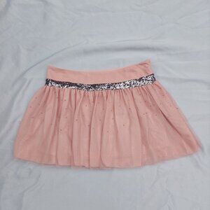 Princess Vera Wang Pink Skater Skirt Sequin Trim Net Overlay Sz 5 NWT